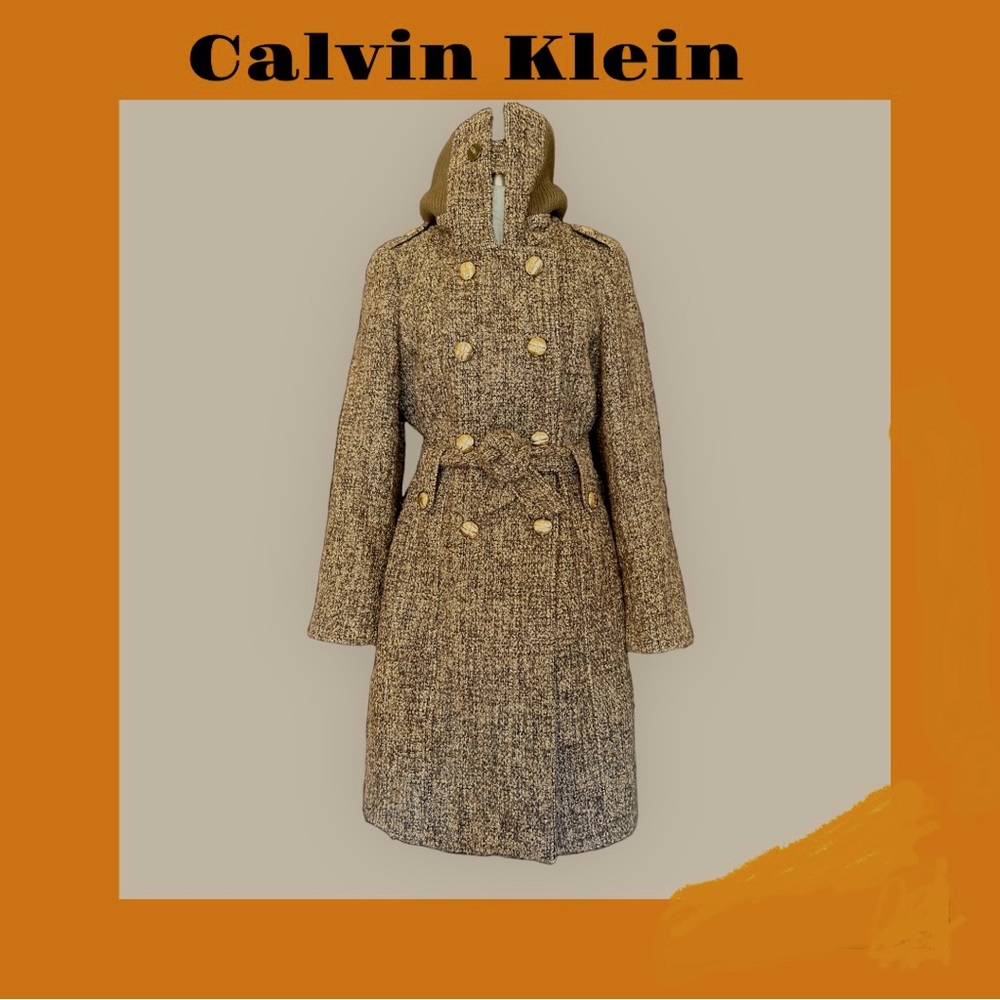 Calvin Klein Pea Coat Brown